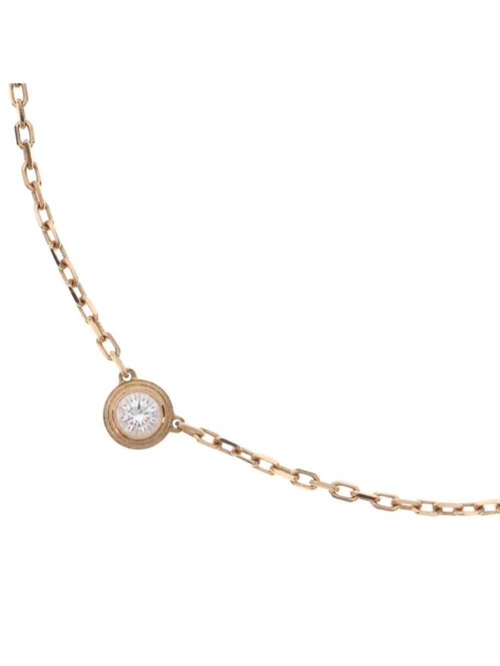 Cartier D'amour Necklace SM Diamond Pendant Chain Pink Gold
